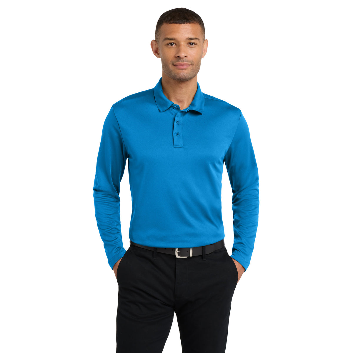 Port Authority K540LS Silk Touch Performance Long Sleeve Polo | Custom Logo Print