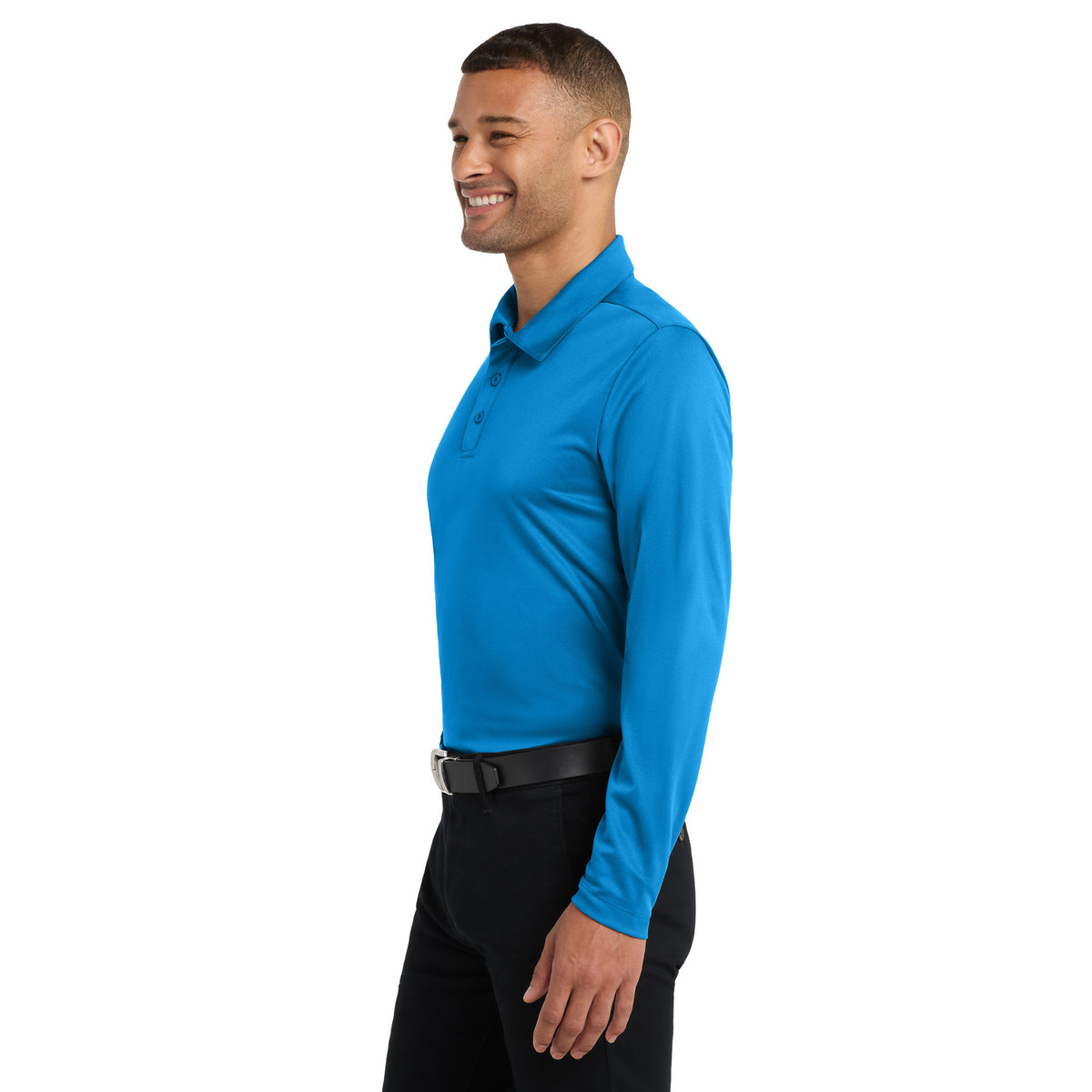 Port Authority K540LS Silk Touch Performance Long Sleeve Polo | Custom Logo Print