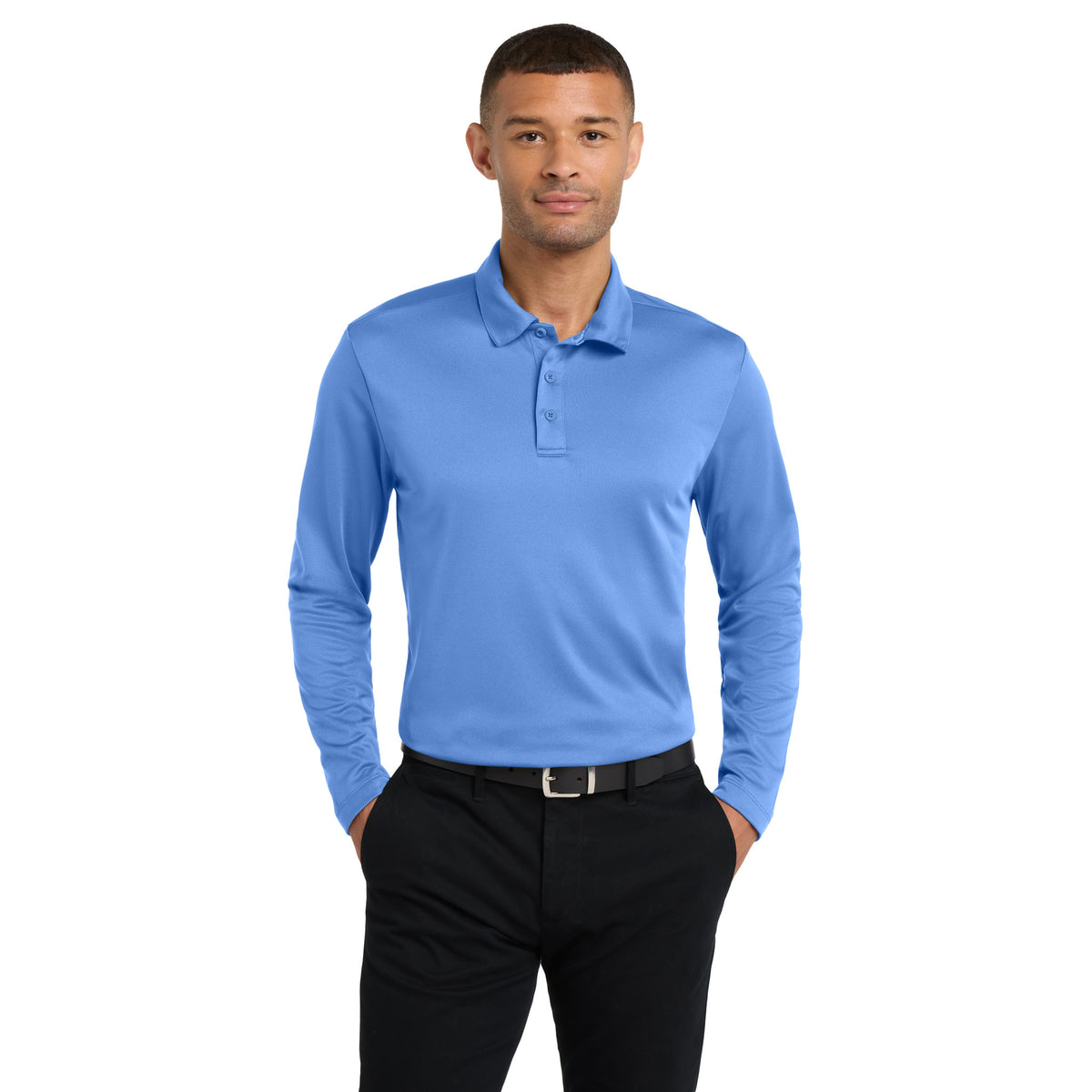 Port Authority K540LS Silk Touch Performance Long Sleeve Polo | Custom Logo Print