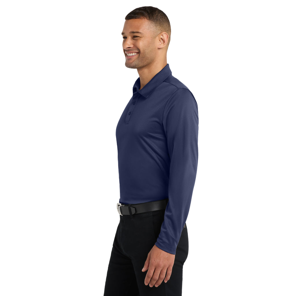 Port Authority K540LS Silk Touch Performance Long Sleeve Polo | Custom Logo Print