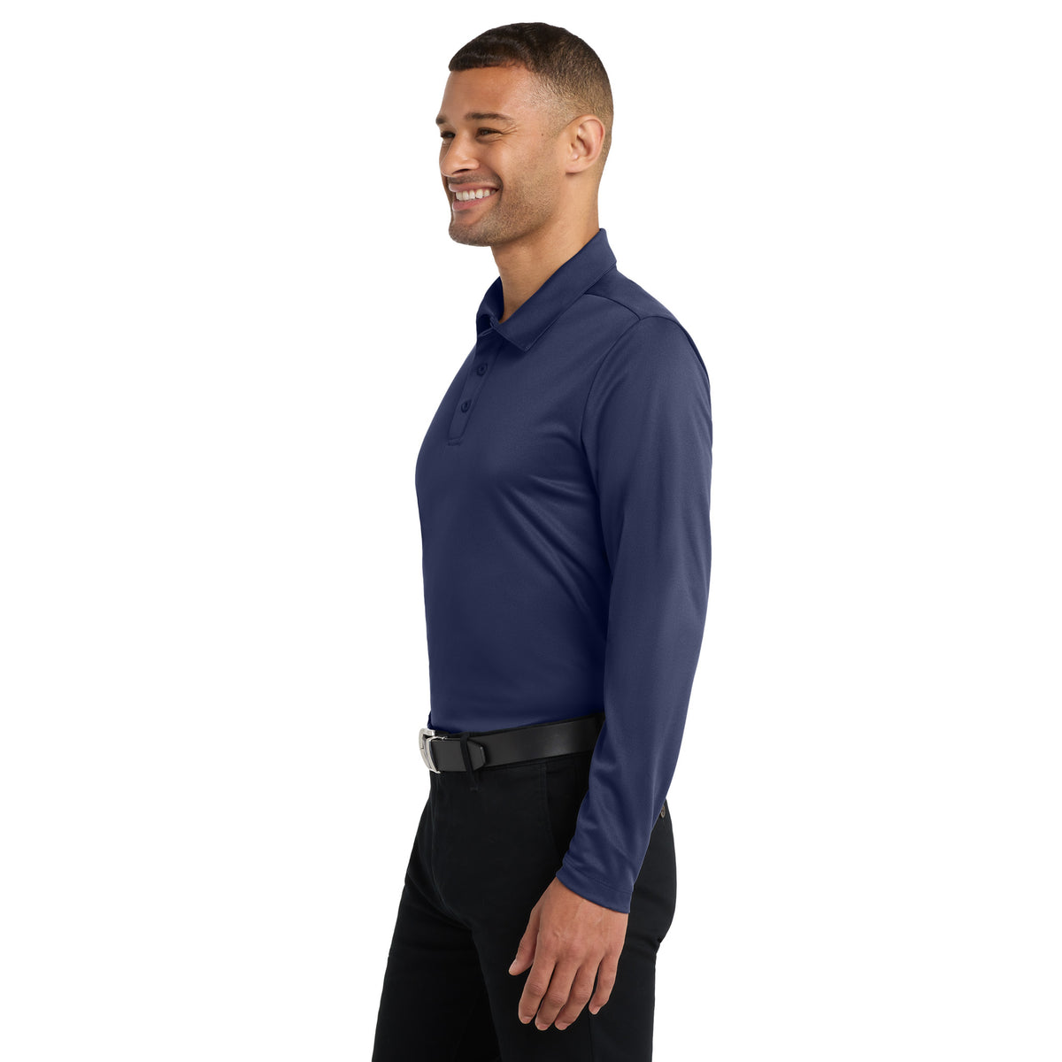 Port Authority K540LS Silk Touch Performance Long Sleeve Polo | Custom Logo Print