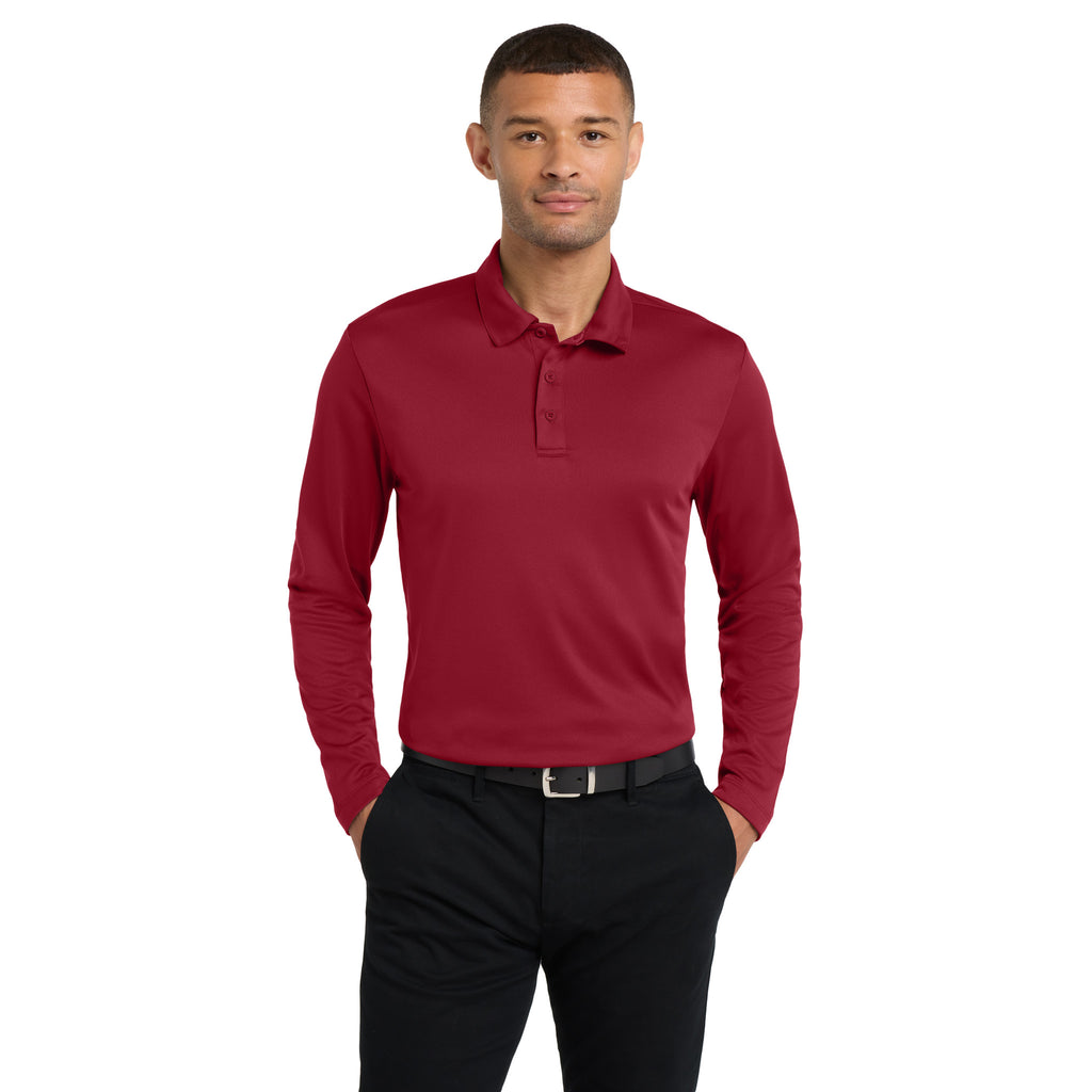 Port Authority K540LS Silk Touch Performance Long Sleeve Polo | Custom Logo Print