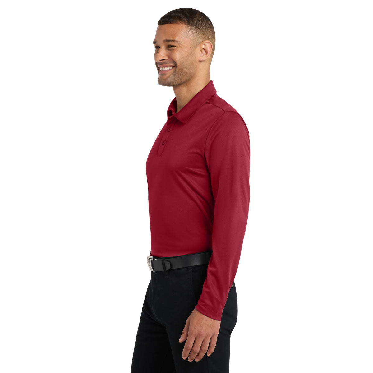 Port Authority K540LS Silk Touch Performance Long Sleeve Polo | Custom Logo Print