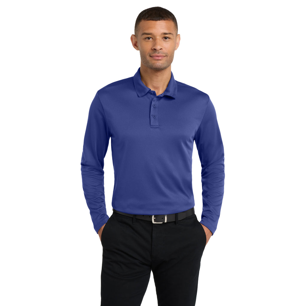 Port Authority K540LS Silk Touch Performance Long Sleeve Polo | Custom Logo Print