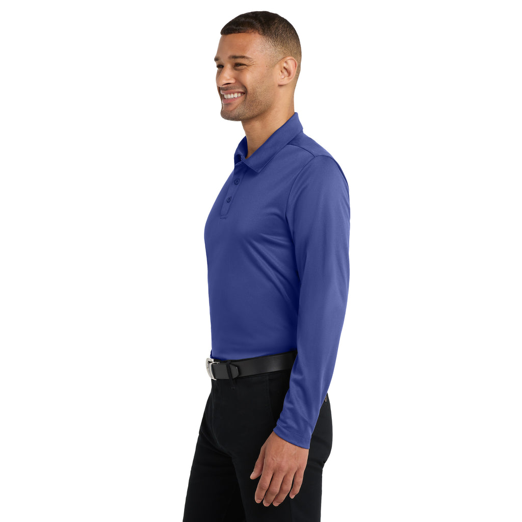 Port Authority K540LS Silk Touch Performance Long Sleeve Polo | Custom Logo Print