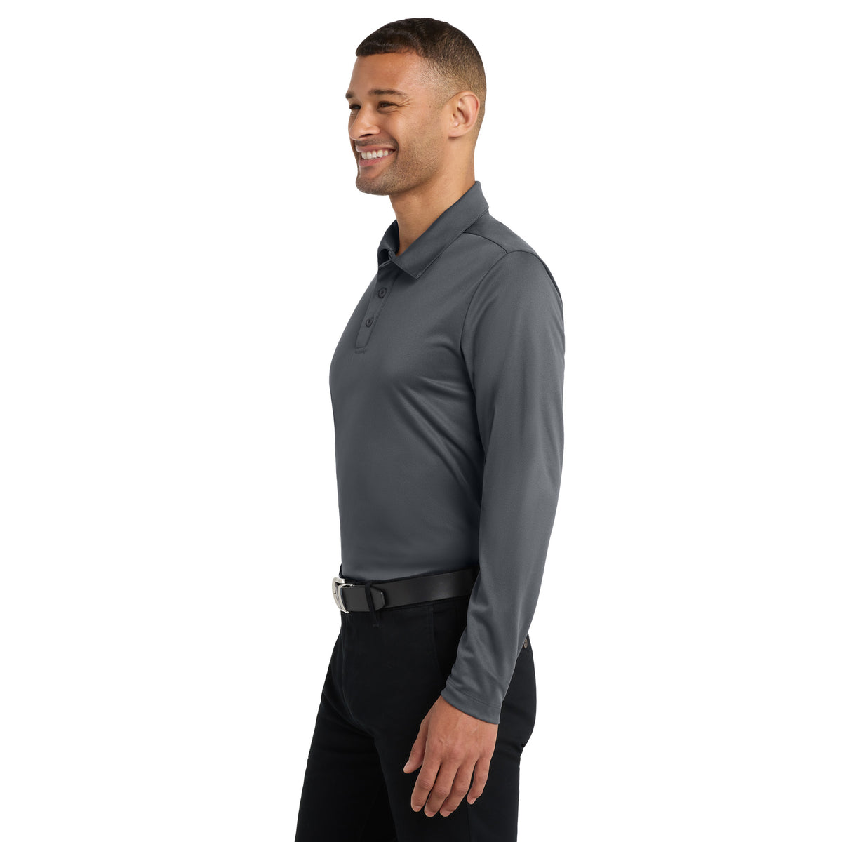 Port Authority K540LS Silk Touch Performance Long Sleeve Polo | Custom Logo Print