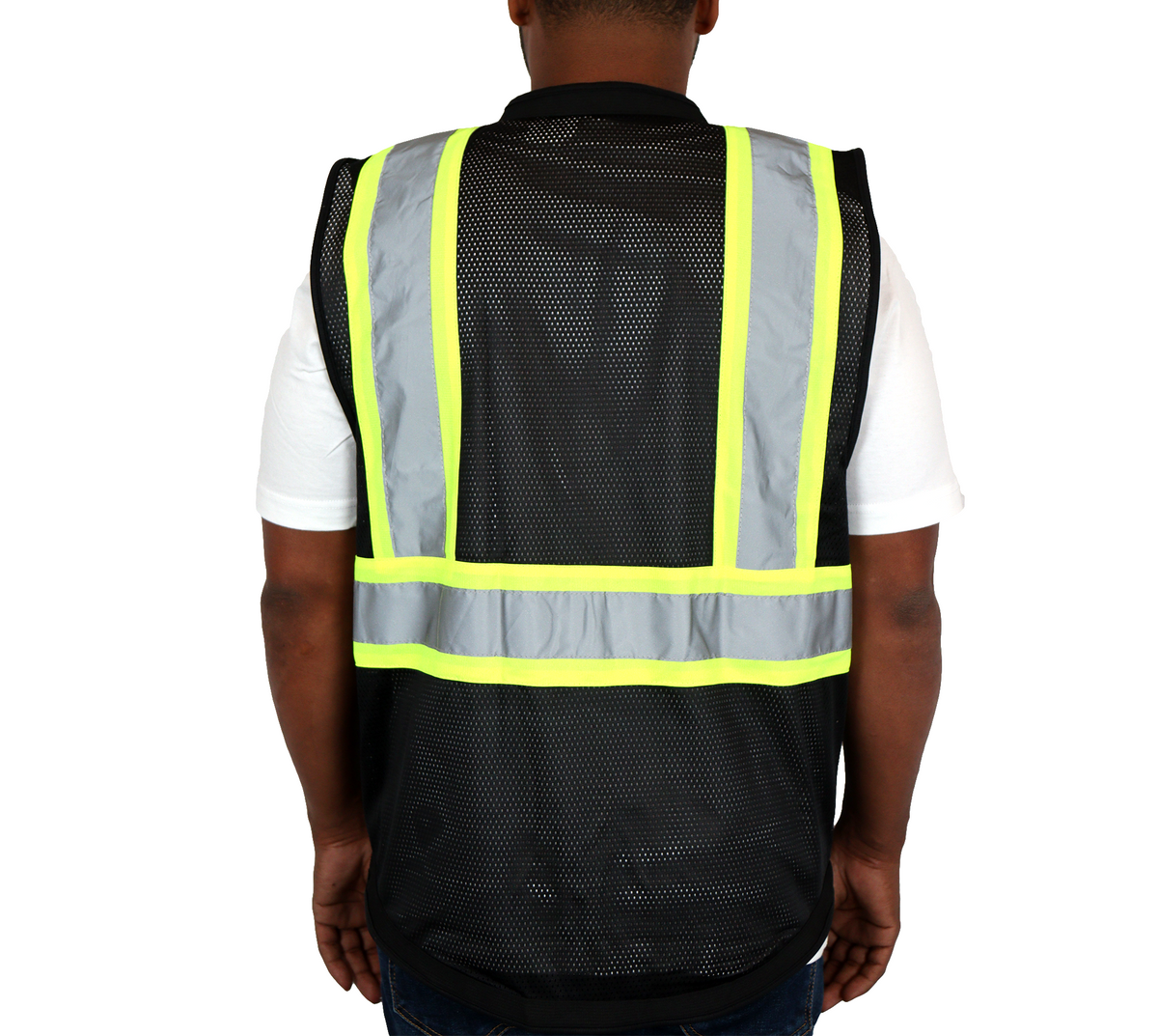 Hi-Viz Mesh Vest Black